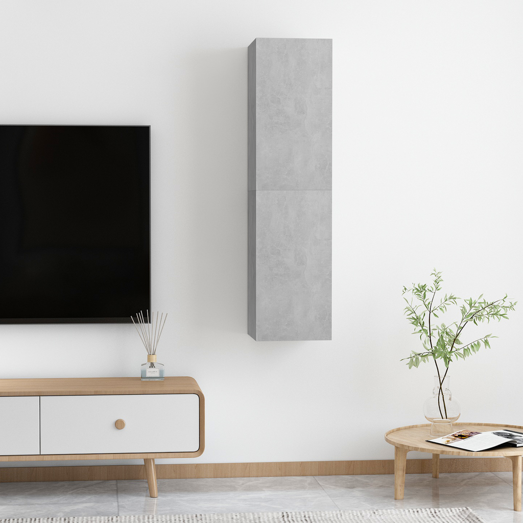 vidaXL | Szafka ścienna na telewizor | 2 pcs Betonowy szary