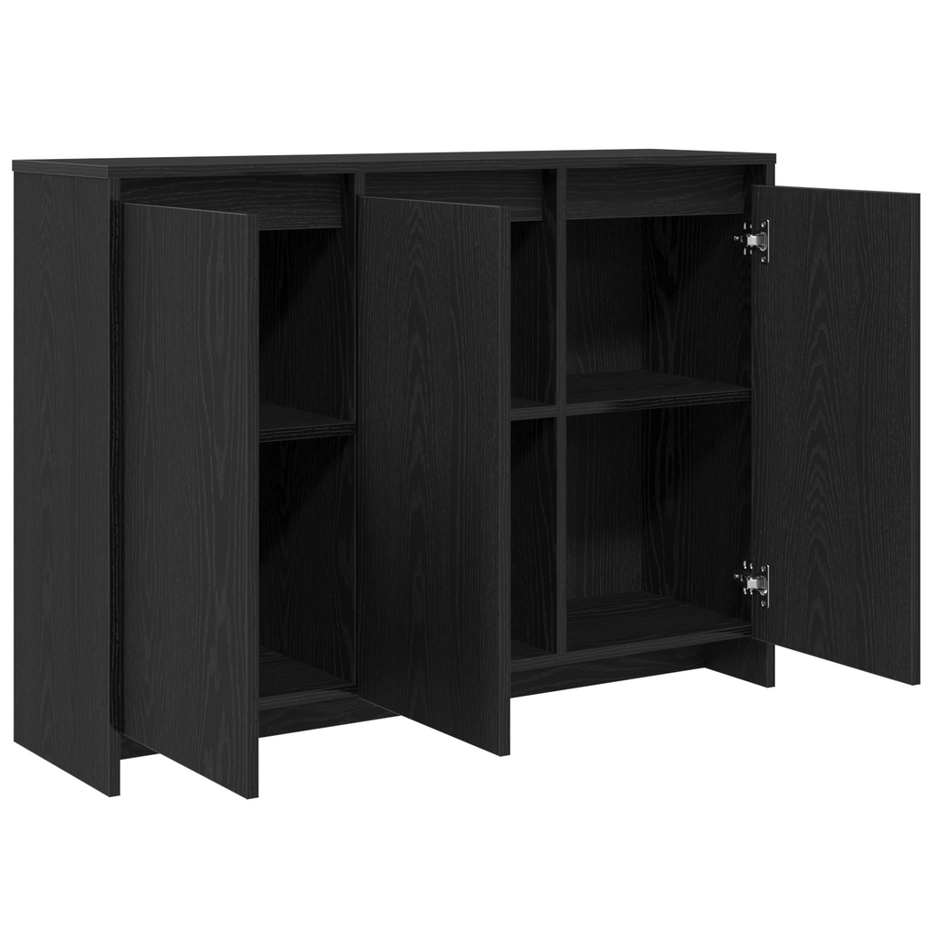vidaXL Bufet Czarny 102 x 29.5 x 75 cm Materiał drewnopochodny