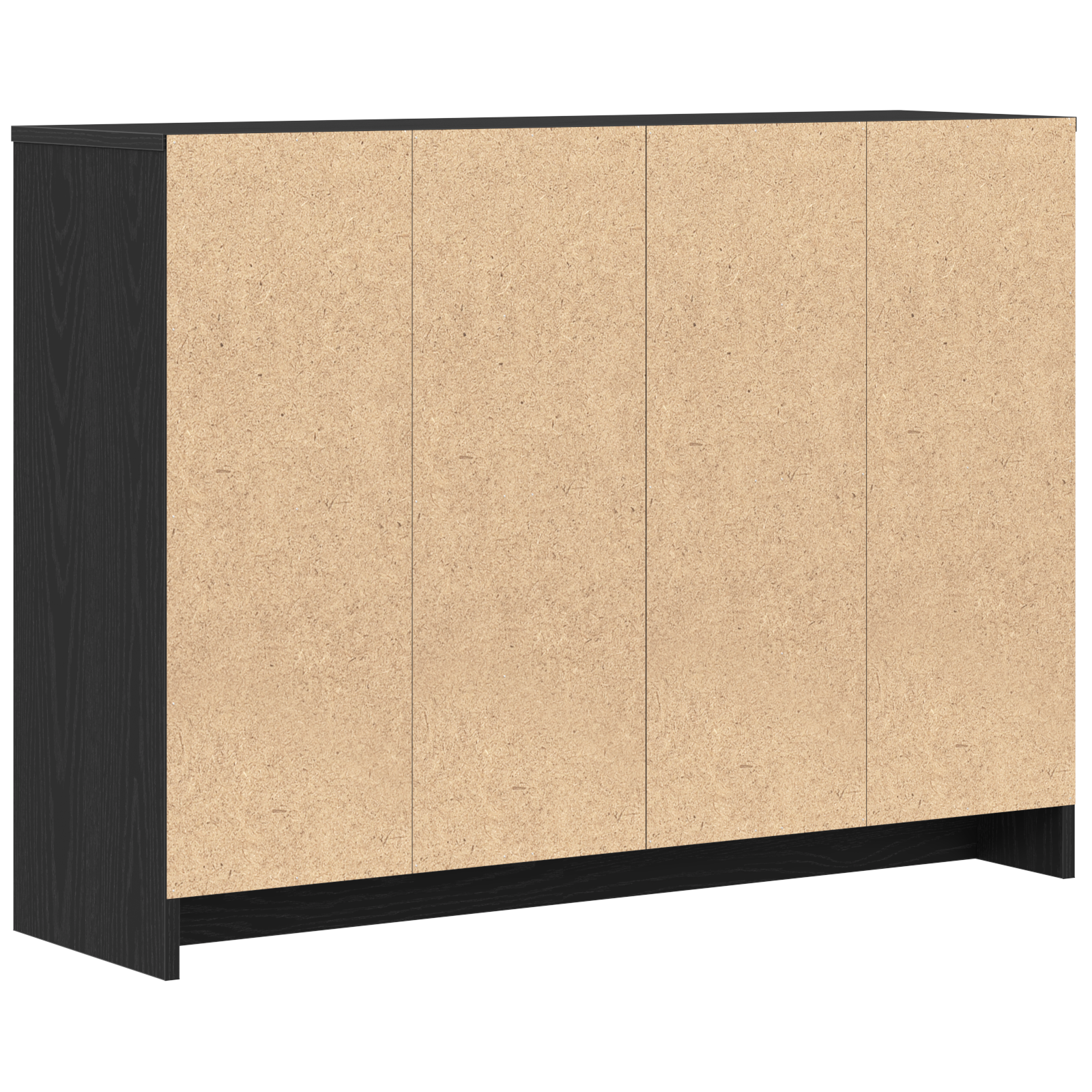 vidaXL Bufet Czarny 102 x 29.5 x 75 cm Materiał drewnopochodny