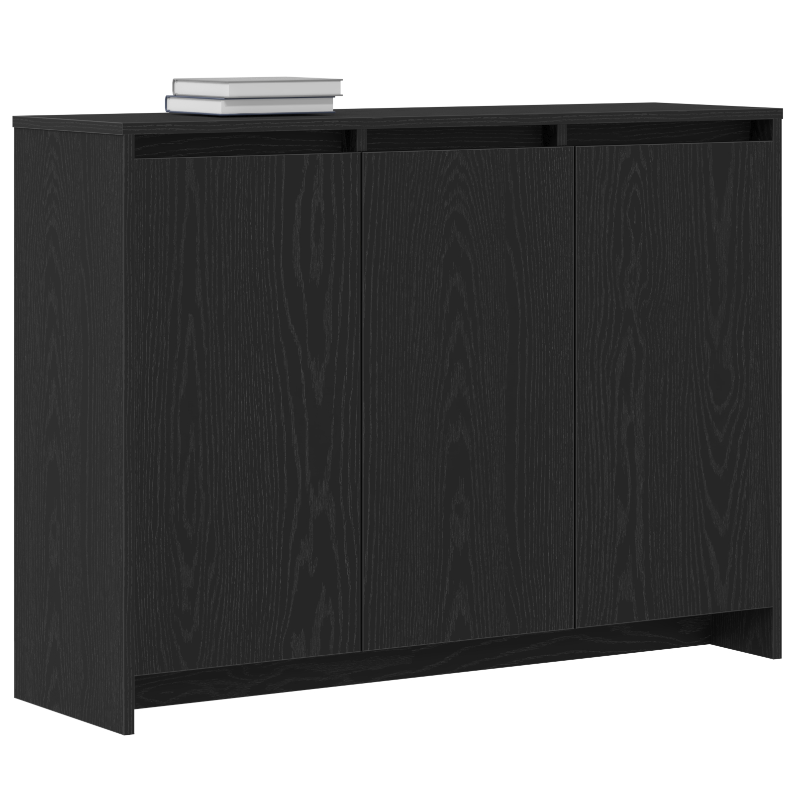 vidaXL Bufet Czarny 102 x 29.5 x 75 cm Materiał drewnopochodny