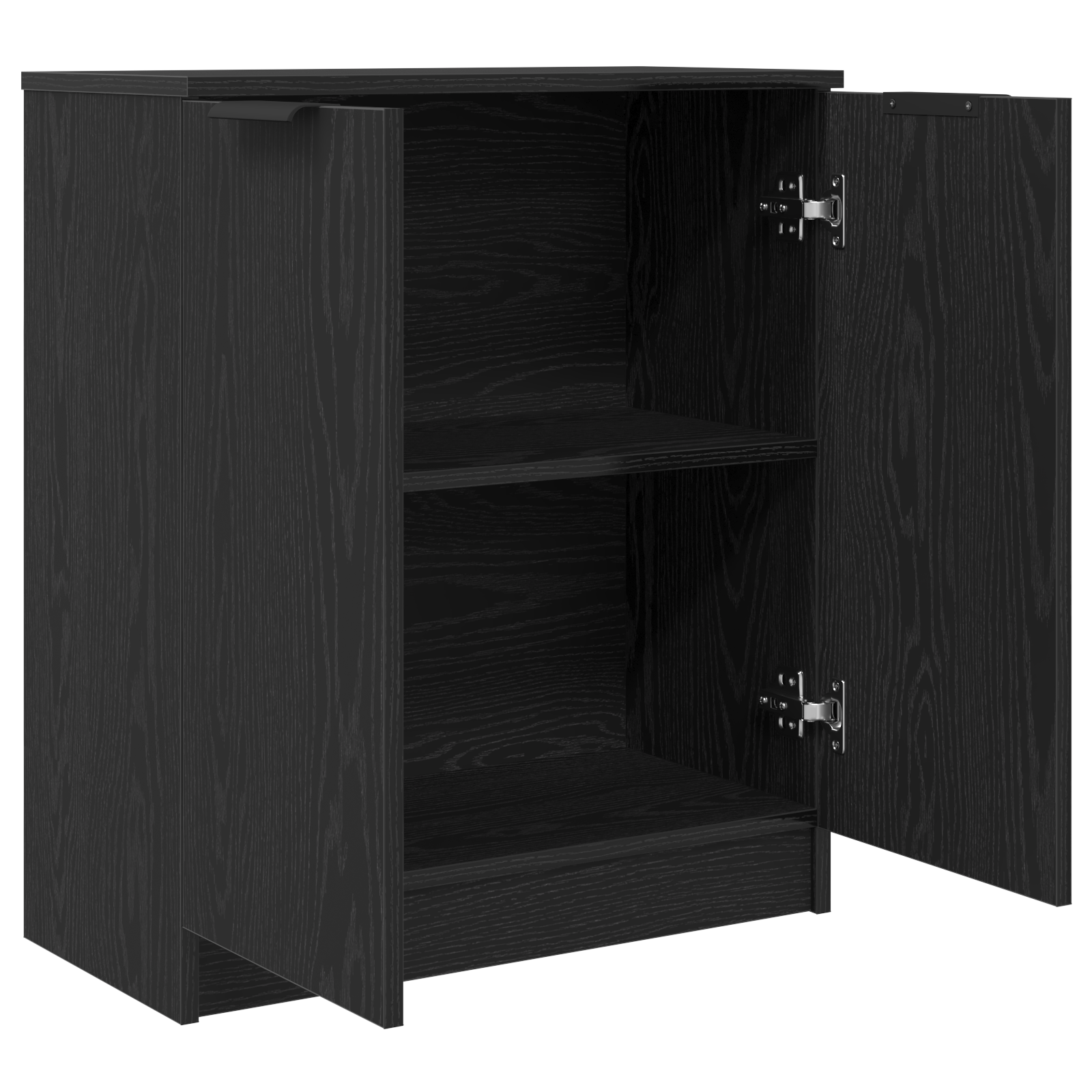 vidaXL Bufet Czarny Dąb 60 x 30 x 70 cm Materiał drewnopochodny