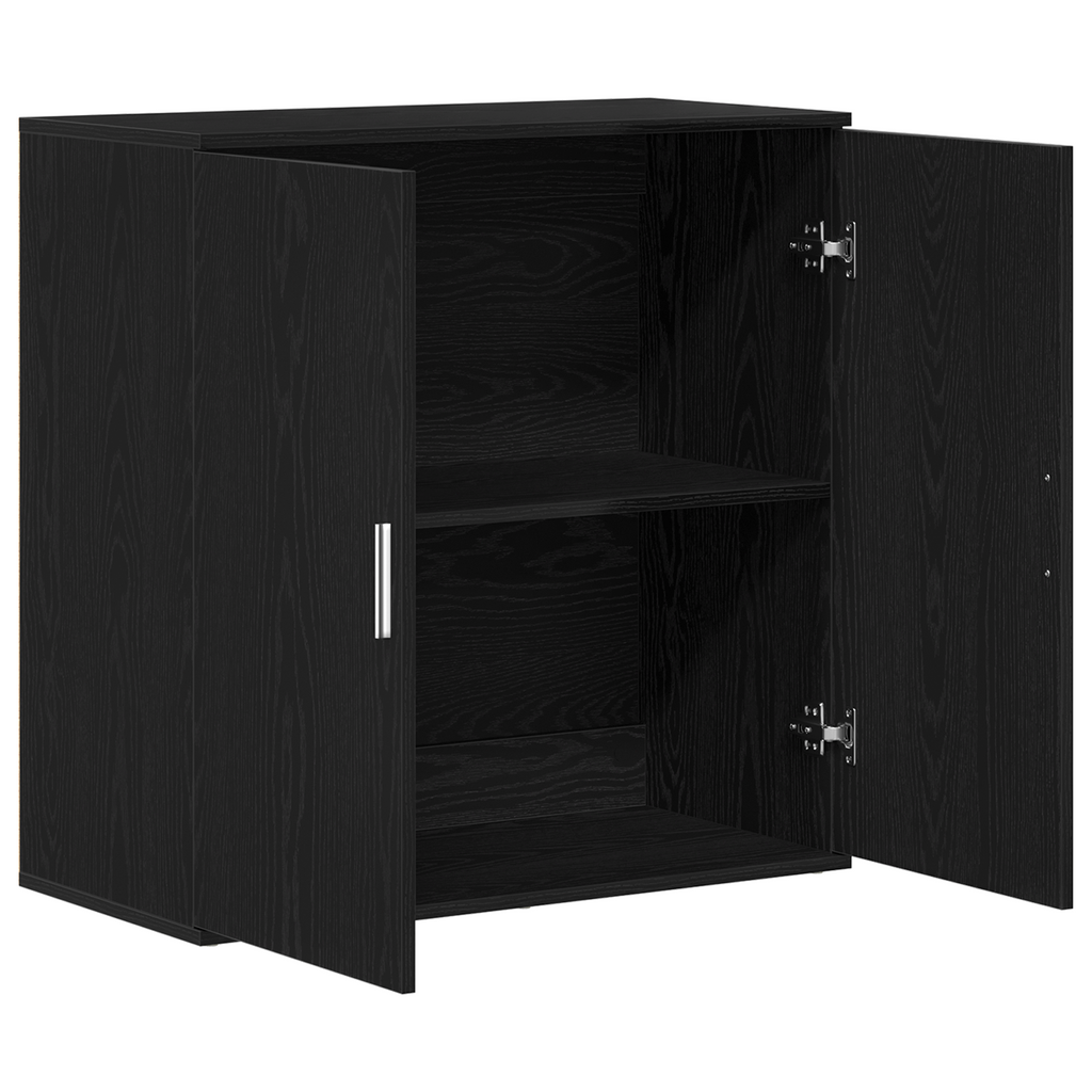 vidaXL Bufet Czarny Dąb 79 x 38 x 80 cm Materiał drewnopochodny