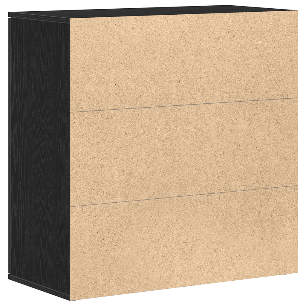 vidaXL Bufet Czarny Dąb 79 x 38 x 80 cm Materiał drewnopochodny