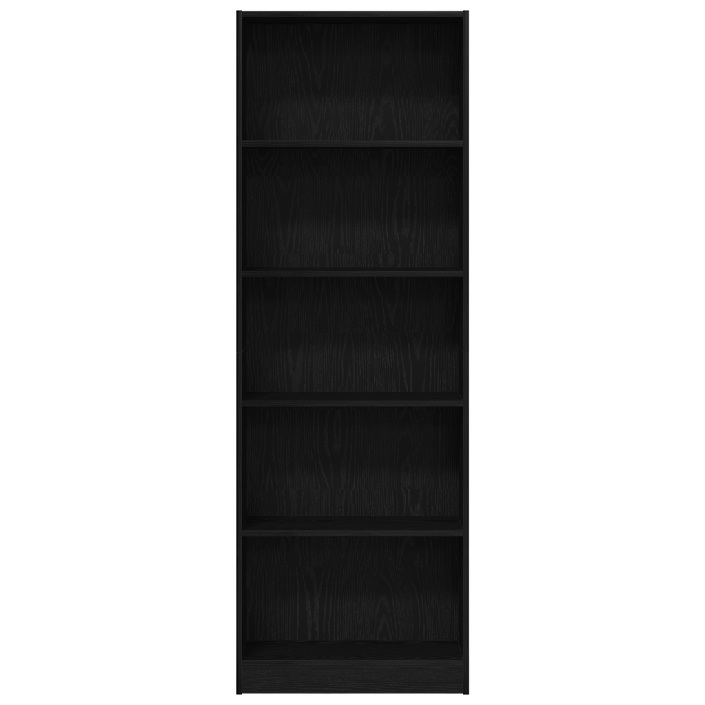 vidaXL Półka na książki Czarny Dąb 60 x 24 x 176 cm
