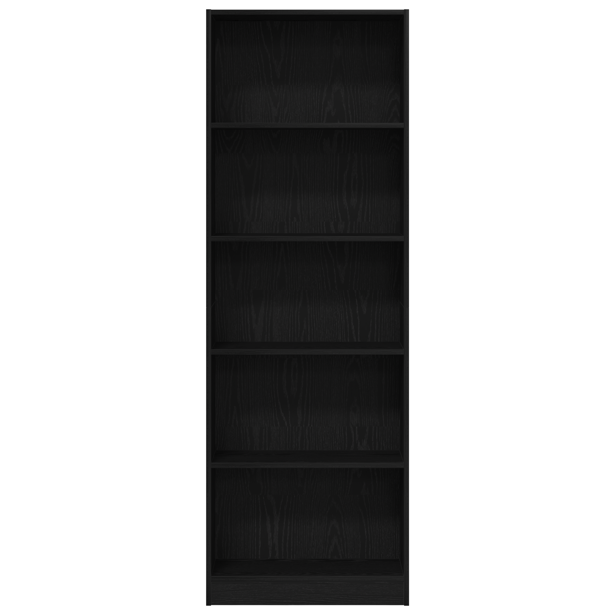 vidaXL Półka na książki Czarny Dąb 60 x 24 x 176 cm