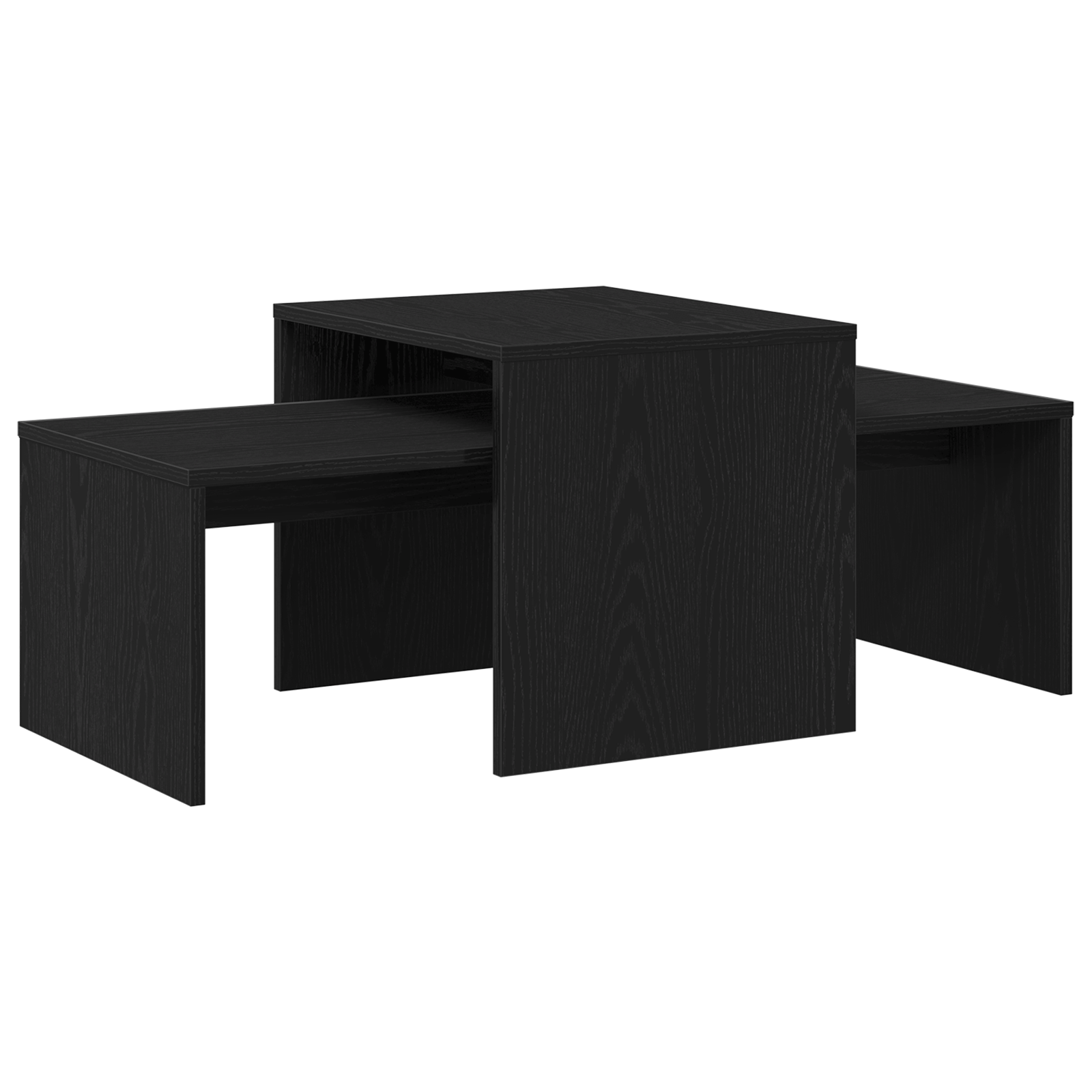 vidaXL Stolik gniazdowy Czarny Dąb 100 x 48 x 40 cm