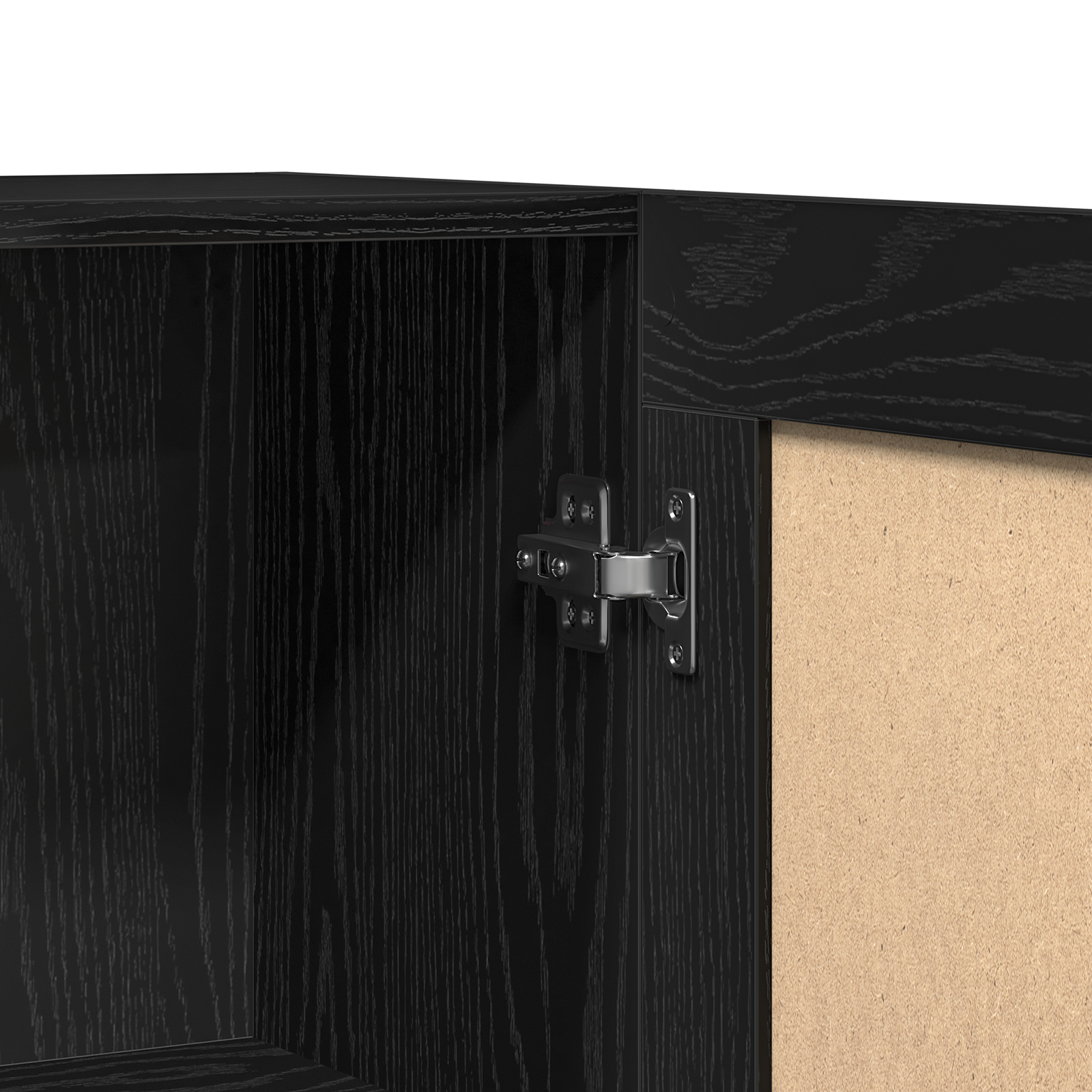 vidaXL Bufet Czarny Dąb 120 x 30,5 x 70 cm Materiał drewnopochodny