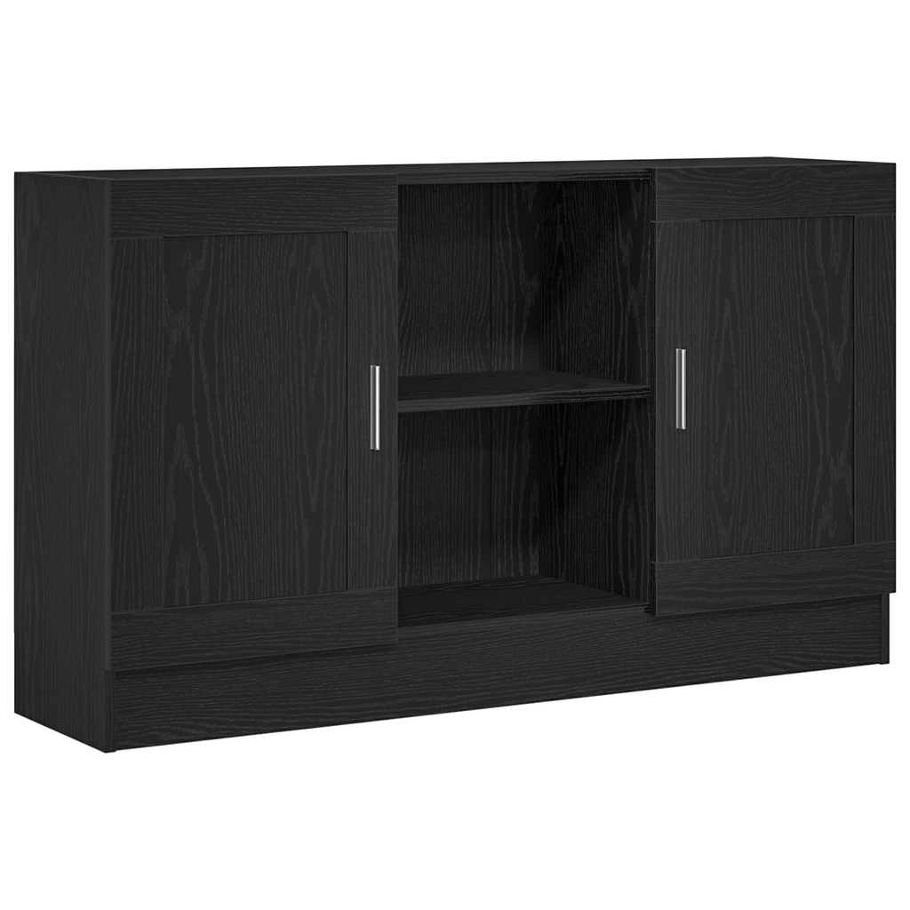 vidaXL Bufet Czarny Dąb 120 x 30,5 x 70 cm Materiał drewnopochodny