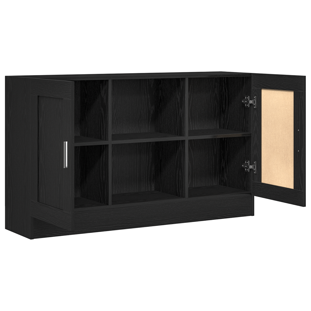 vidaXL Bufet Czarny Dąb 120 x 30,5 x 70 cm Materiał drewnopochodny