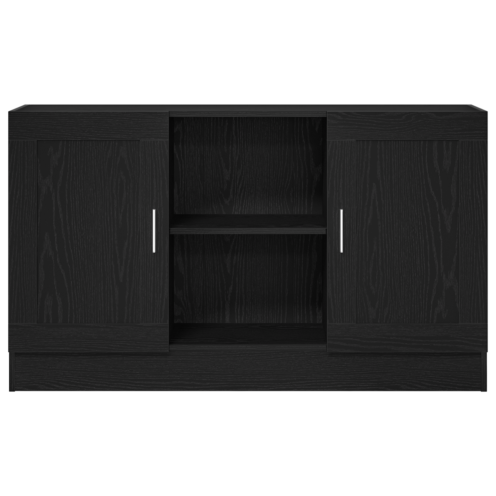 vidaXL Bufet Czarny Dąb 120 x 30,5 x 70 cm Materiał drewnopochodny