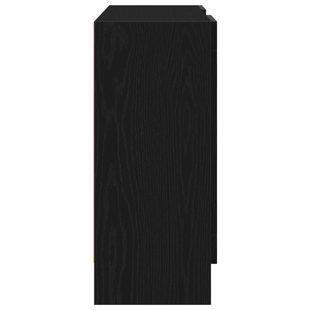 vidaXL Bufet Czarny Dąb 120 x 30,5 x 70 cm Materiał drewnopochodny