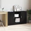 vidaXL Bufet Czarny Dąb 120 x 30,5 x 70 cm Materiał drewnopochodny