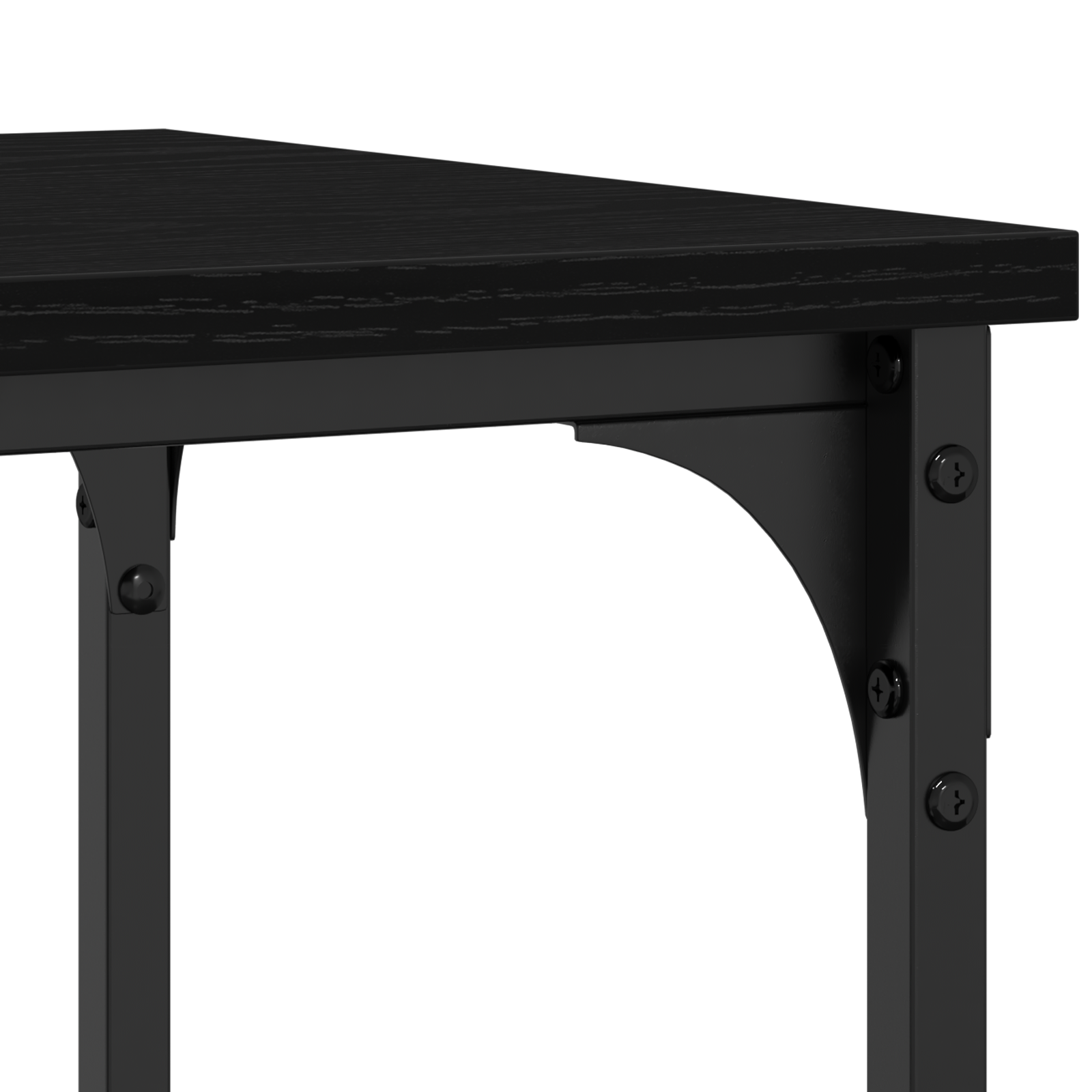 vidaXL Stół Konsolowy z półką Czarny dąb 100 x 35 x 75 cm