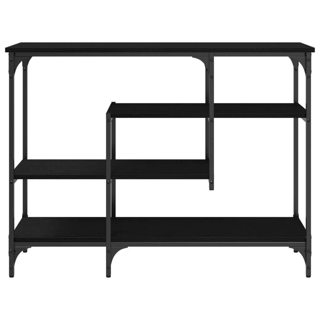 vidaXL Stół Konsolowy z półką Czarny dąb 100 x 35 x 75 cm