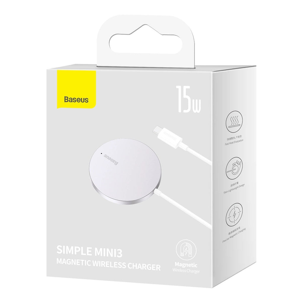Baseus Simple Mini3 ładowarka indukcyjna 15W srebrny